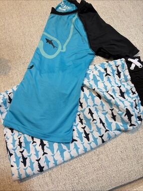 XTreme Kids' Blue Shark Rashguard Swim Top